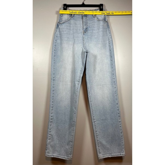 Fashionova High Rise, Baggy Straight Leg Jeans, Light Wash, Size 11 - Picture 3 of 6